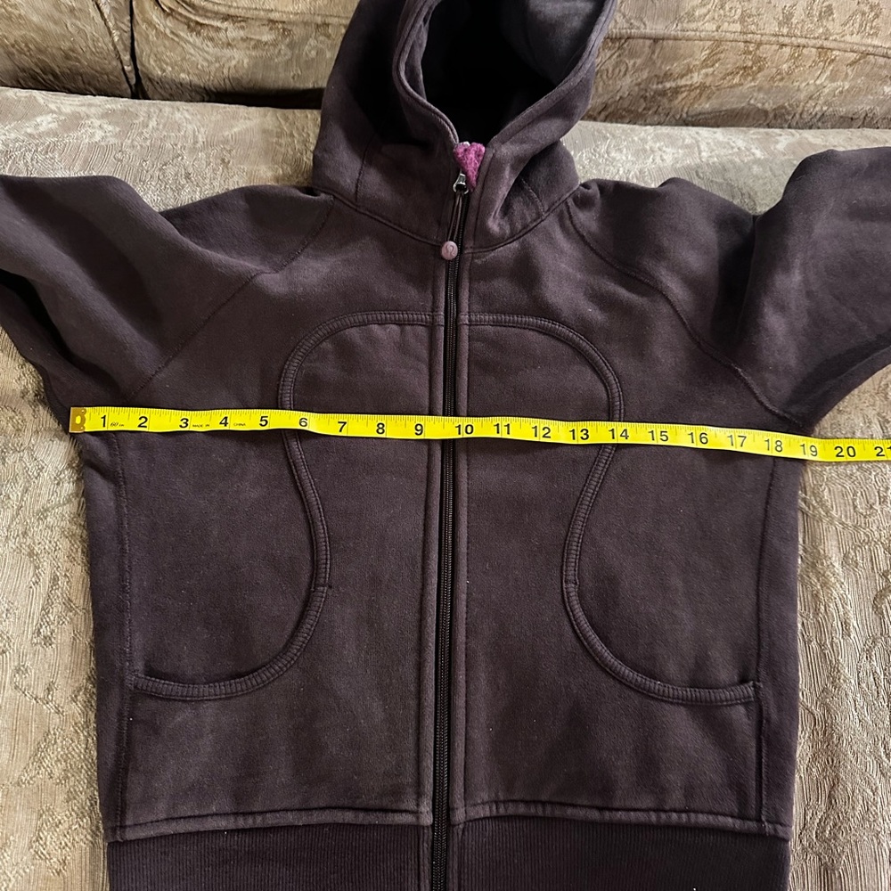 Lululemon New Scuba Hoodie Beautiful Chocolate Color Size 6 - Picture 10 of 14